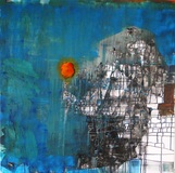 o.T., Acryl, Schwamm auf Leinwand, 100x100cm, 2012