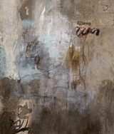 o.T., Mischtechnik mit Steinmehl auf Leinwand, 120x100cm, 2023